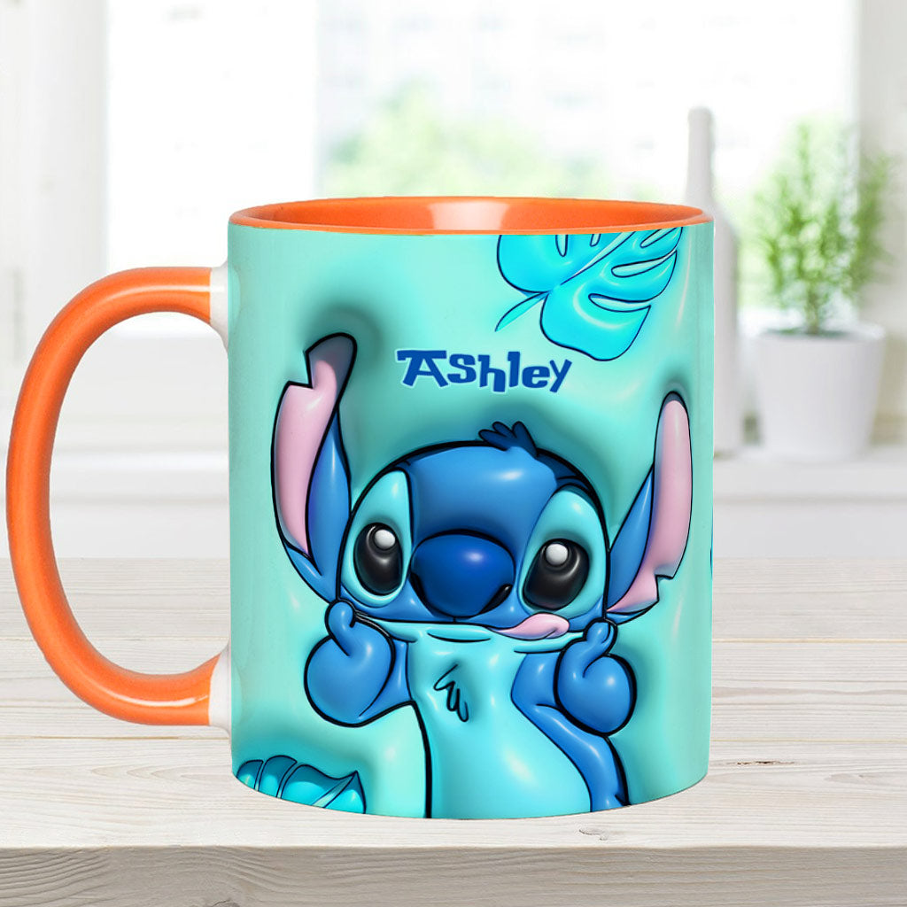 Personalized Ohana Accent Mug Custom Name Gift for Mom Accent Mug GradoCreations