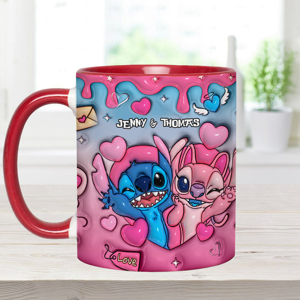 Personalized Ohana Accent Mug Custom Names Gift for Couples Accent Mug GradoCreations
