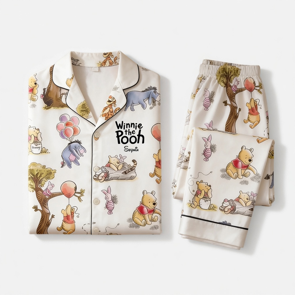 Personalized Winnie the Pooh Pajamas for Movie Fans - Anniversary Gift