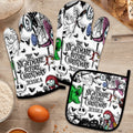 Personalized Nightmare Before Christmas Oven Mitts & Pot Holder Set Gift Idea Oven Mitts & Pot Holder Set GradoCreations
