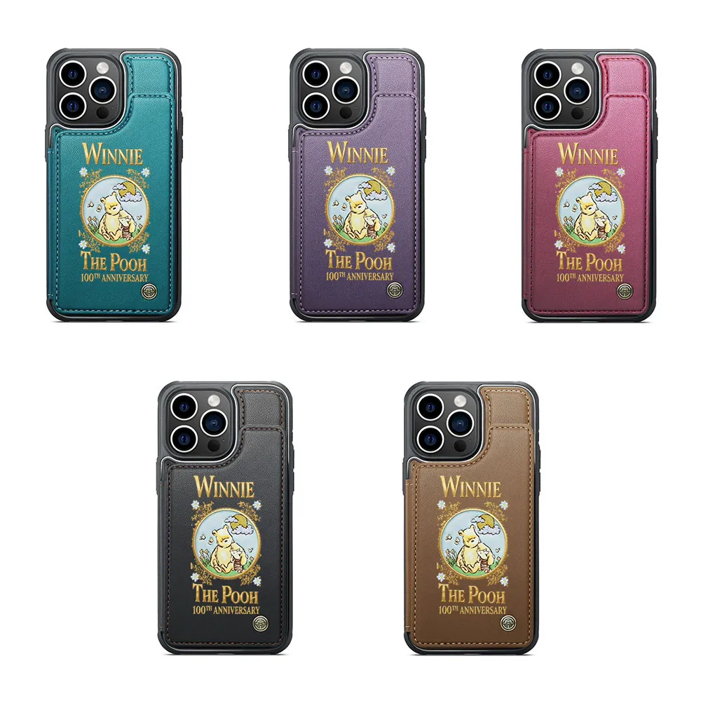 Personalized Winnie the Pooh 100th Anniversary Wallet Phone Case Gift for Movie Fans