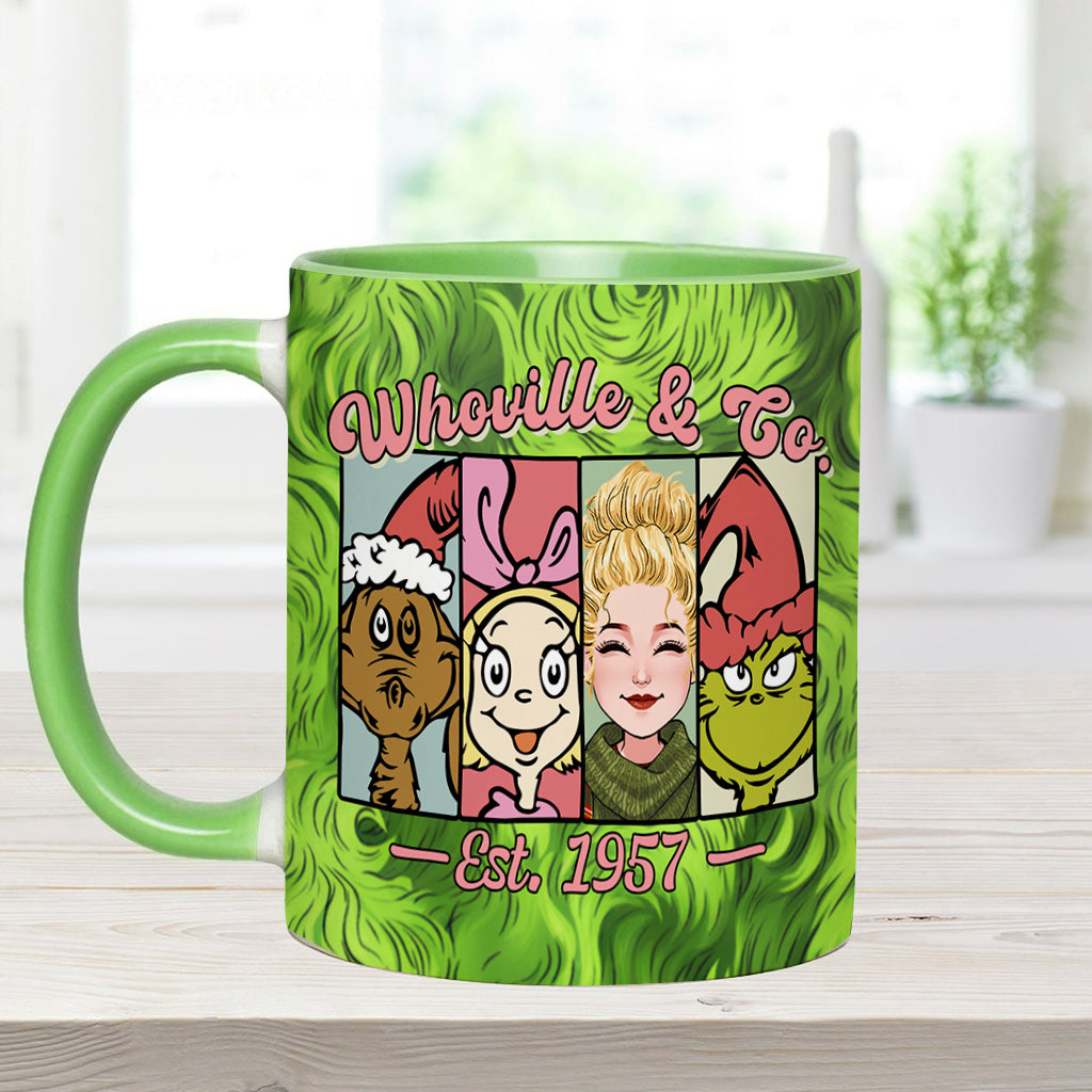 Personalized Holiday Accent Mug Custom Name Whoville Gift Accent Mug GradoCreations