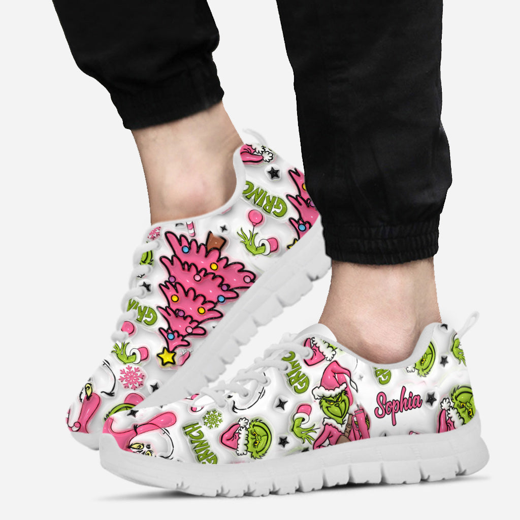 Personalized Grinch Sneakers Custom Name Gift for Christmas Sneakers GradoCreations