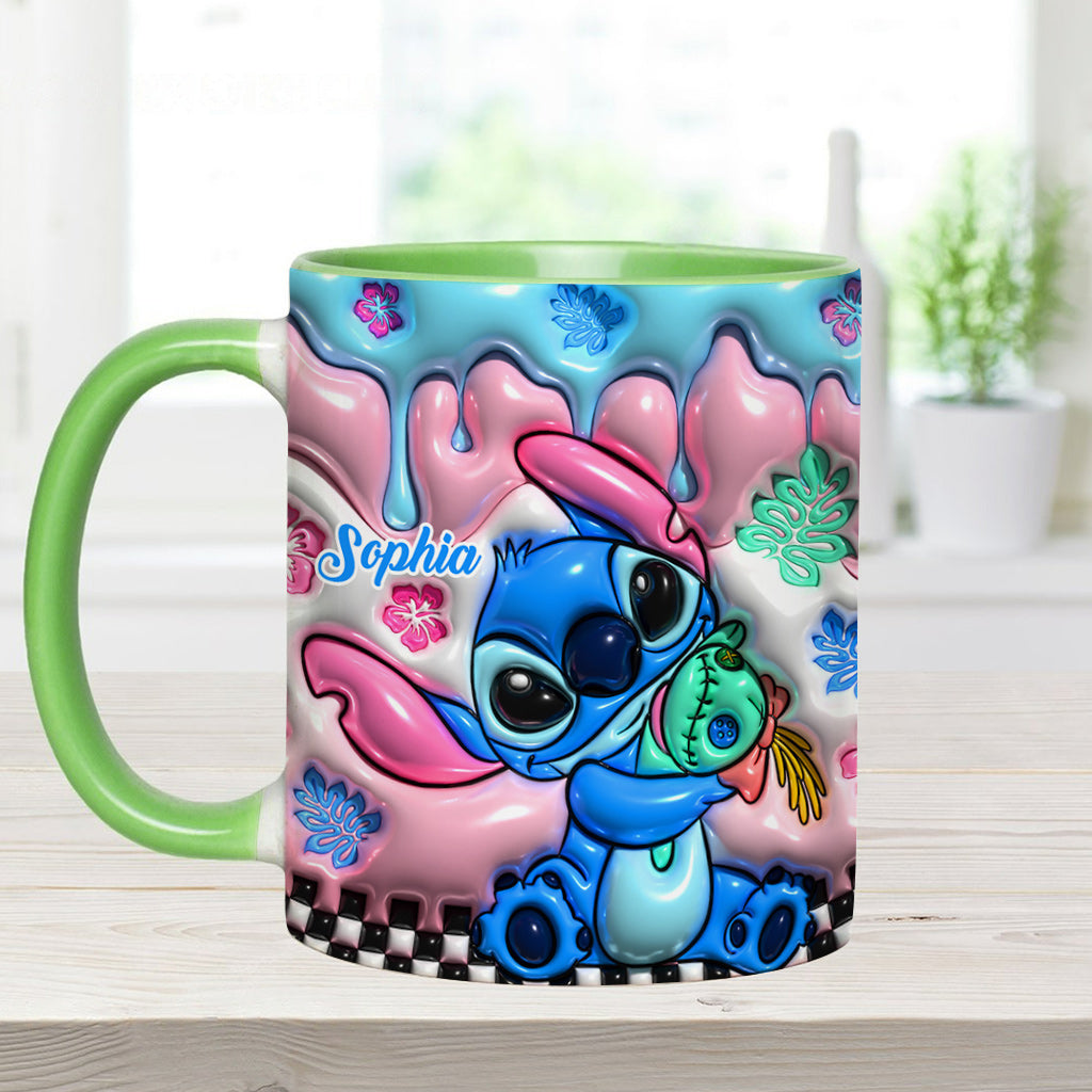 Personalized Ohana Accent Mug Custom Name Gift for Family Accent Mug GradoCreations
