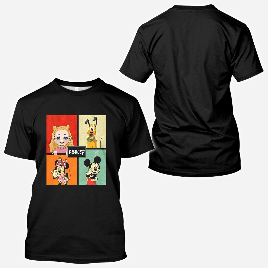 Personalized Disney Character All Over Shirt Custom Name Gift All Over Shirt GradoCreations