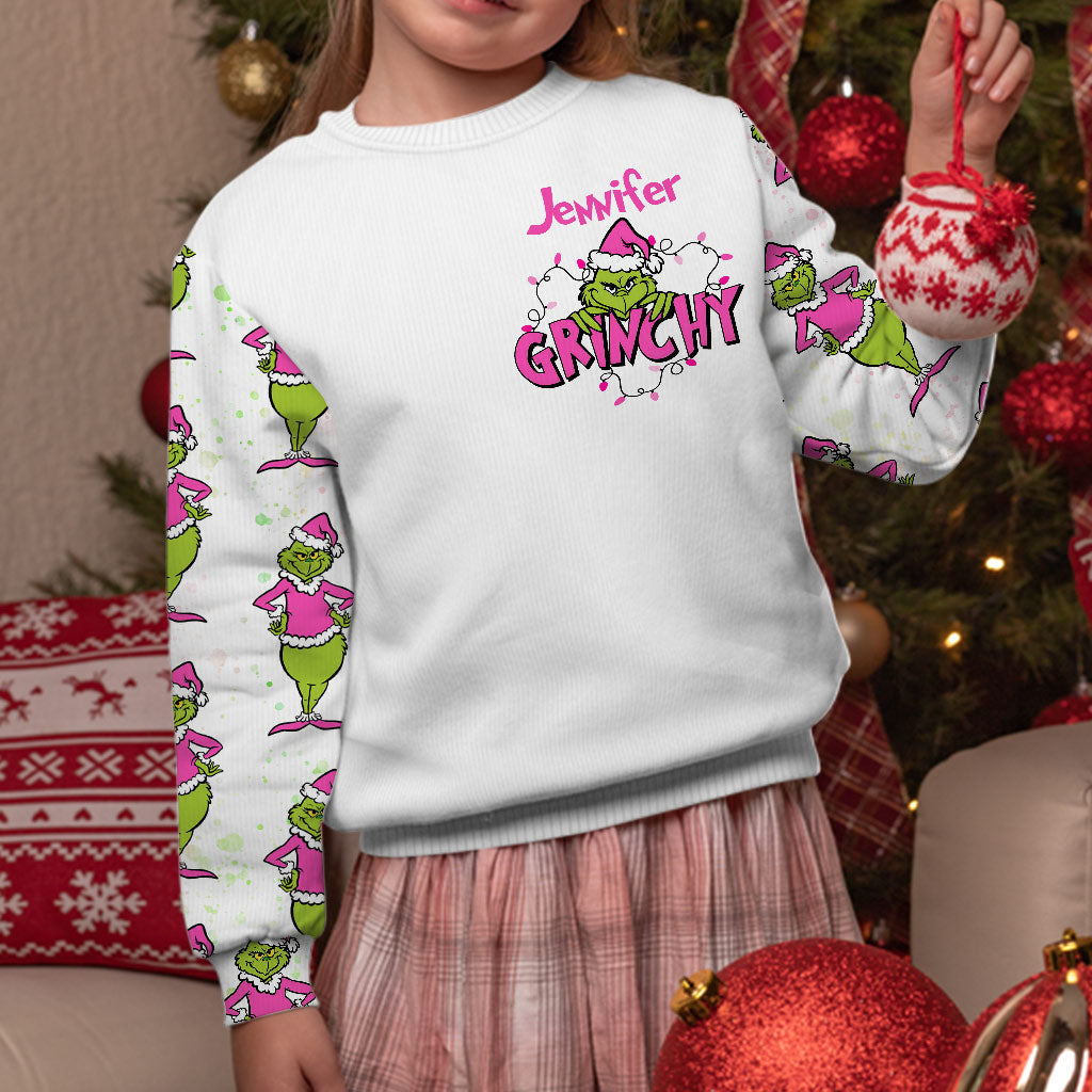 Personalized Grinchy Holiday Ugly Sweater Gift for Women Ugly Sweater GradoCreations