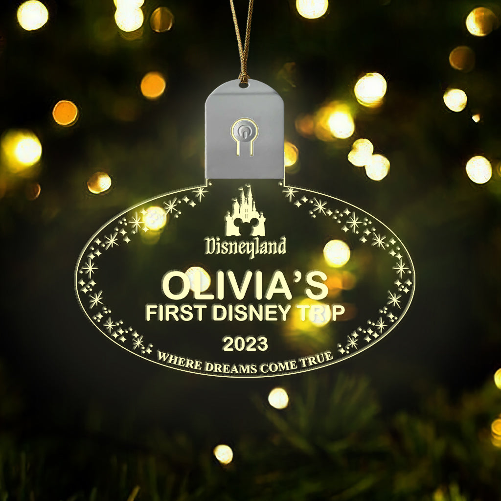 Personalized LED Acrylic Ornament with Custom Name for Christmas Led Acrylic Ornament GradoCreations