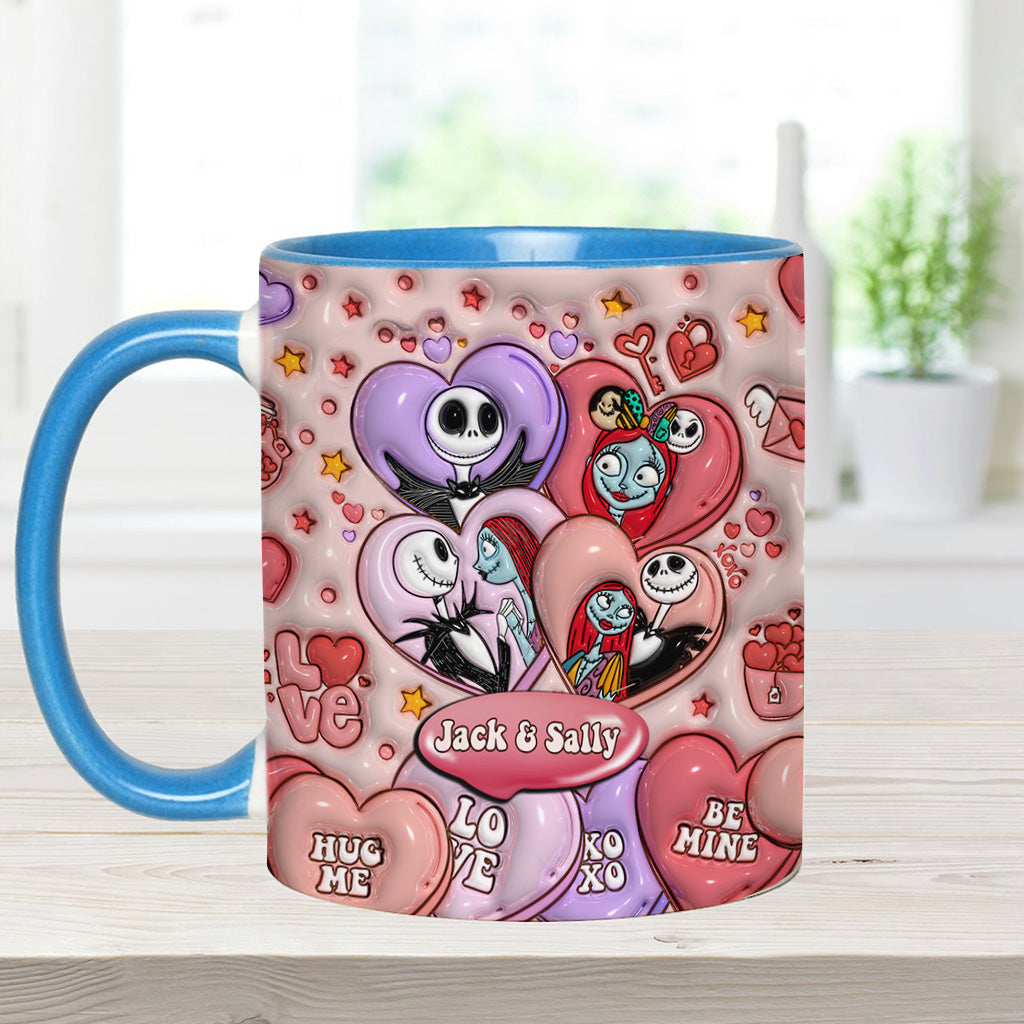 Personalized Nightmare Before Christmas Mug Custom Name Gift for Couples Accent Mug GradoCreations
