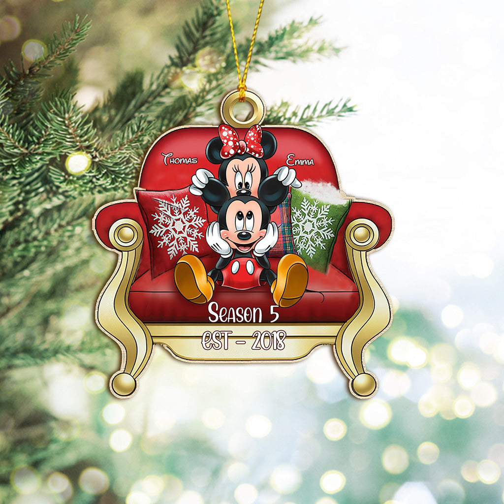 Personalized One-sided Mouse Ornament Custom Family Gift for Christmas One-sided Ornament GradoCreations