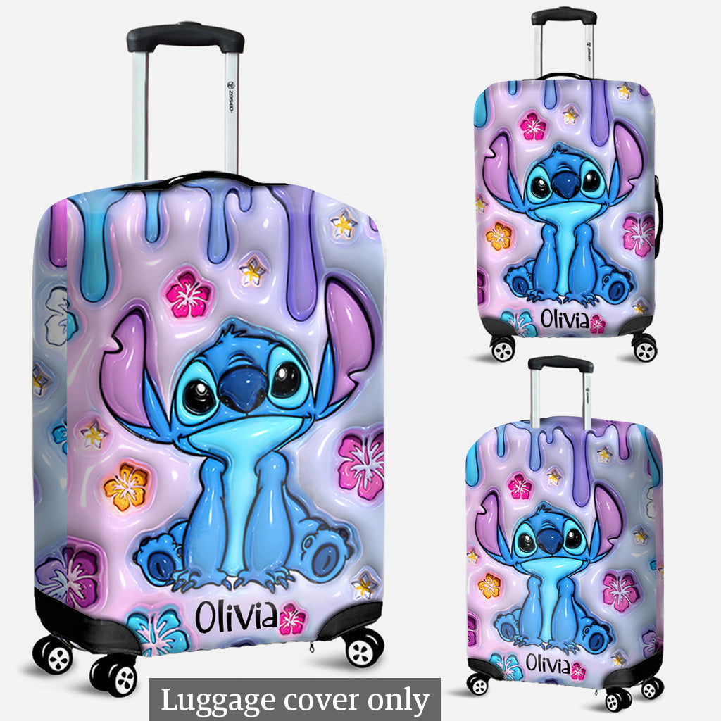 Personalized Ohana Luggage Cover Custom Name Gift for Travelers Luggage Cover GradoCreations