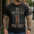 God Bless America Comfort Shirt 250 Years Custom Gift for Dad Comfort Shirt FIX GradoCreations