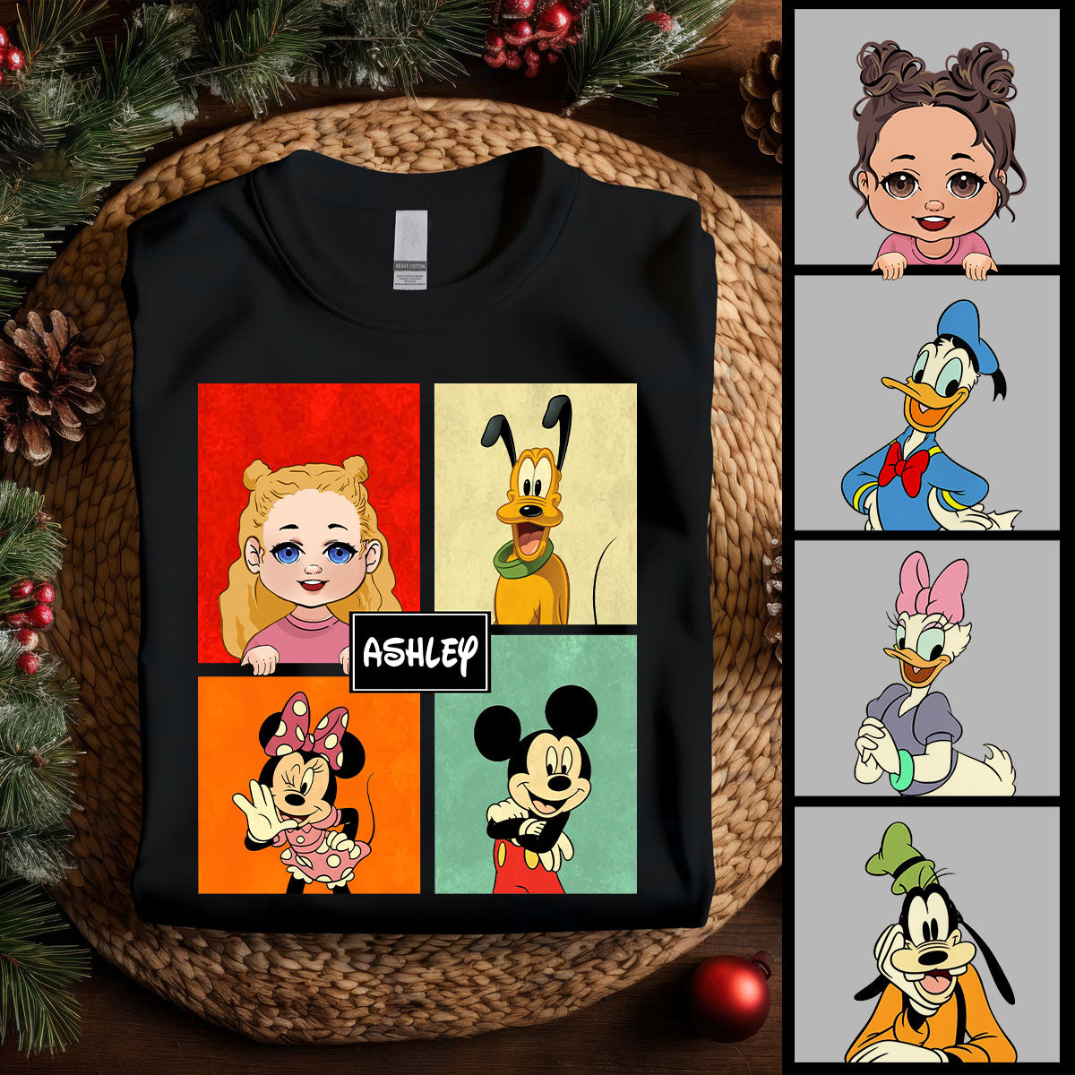 Personalized Disney Character All Over Shirt Custom Name Gift All Over Shirt GradoCreations