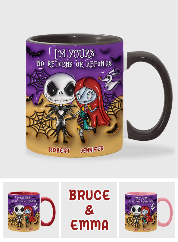 Personalized Nightmare Accent Mug Custom Name Gift for Couples Halloween Accent Mug GradoCreations
