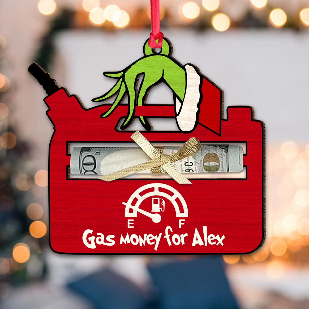 Personalized Gas Money Christmas Ornament Custom Gift for Friend Ornament GradoCreations