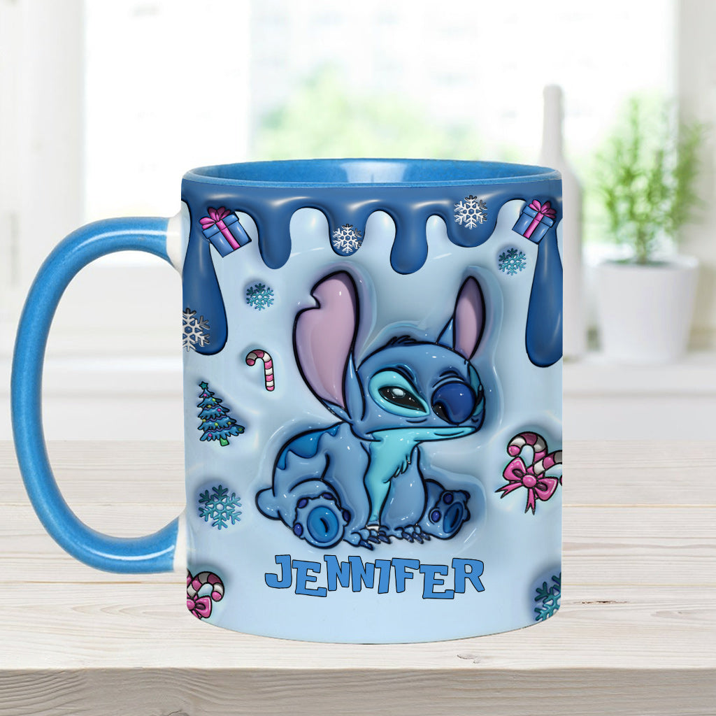 Personalized Ohana Accent Mug Custom Name Birthday Gift Accent Mug GradoCreations
