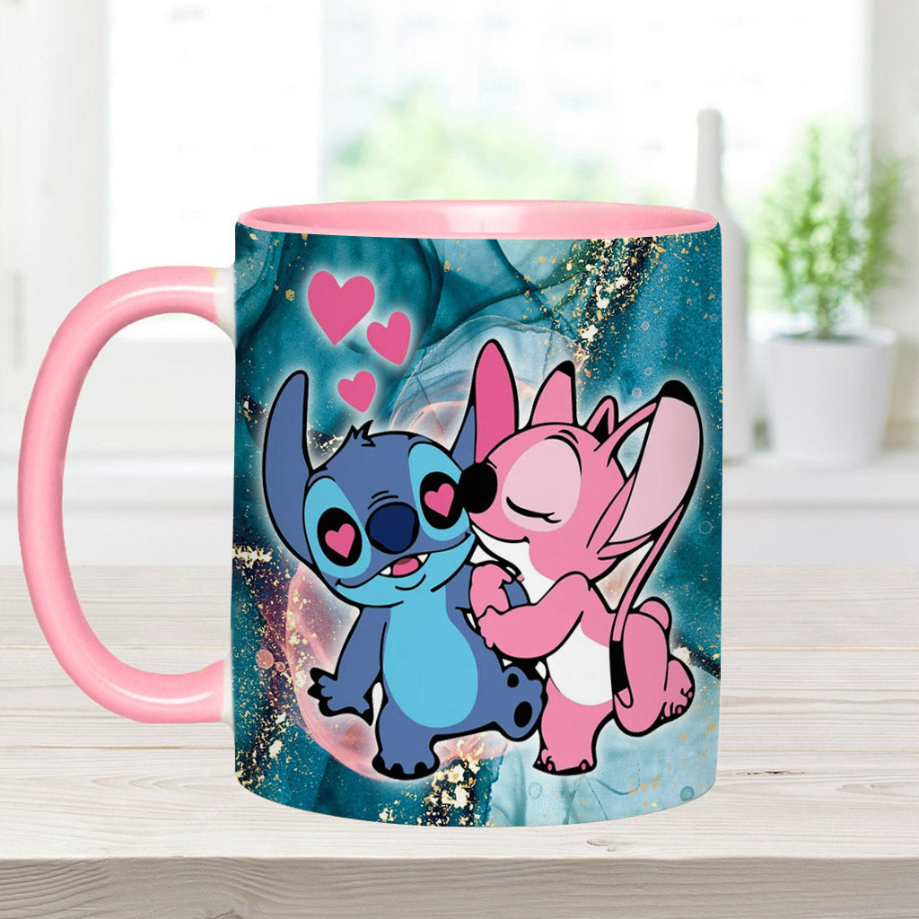 Personalized Ohana Accent Mug Custom Name Gift for Couples Accent Mug GradoCreations