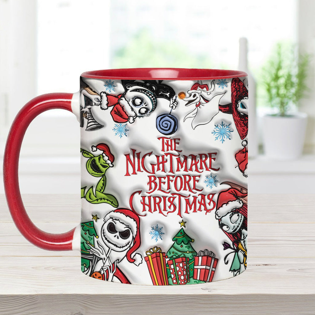 Personalized Nightmare Before Christmas Accent Mug Gift for Halloween & Christmas Accent Mug GradoCreations