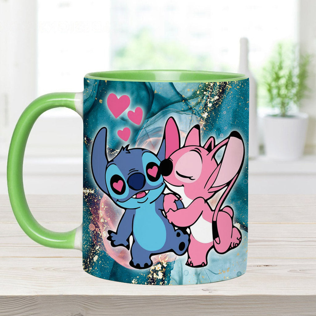 Personalized Ohana Accent Mug Custom Name Gift for Couples Accent Mug GradoCreations