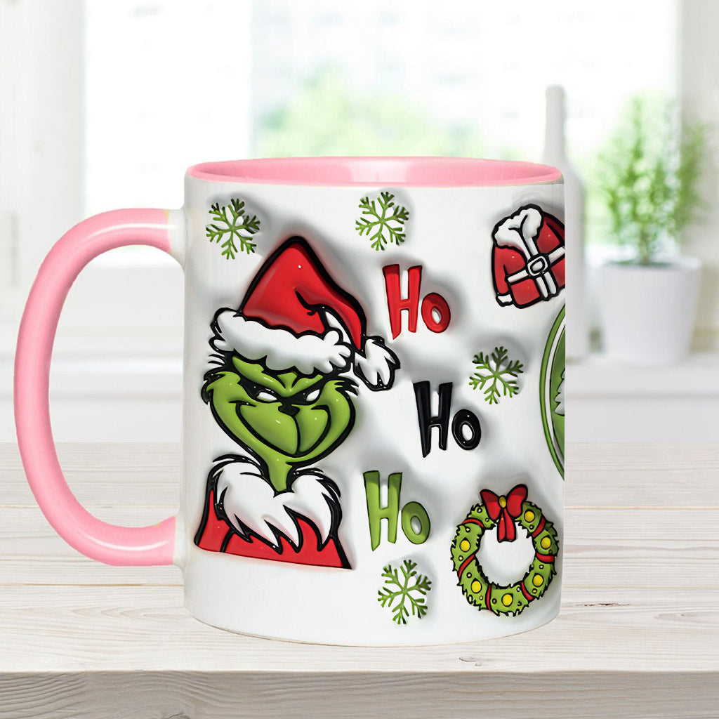 Personalized Grinch Accent Mug Custom Name Holiday Gift Accent Mug GradoCreations