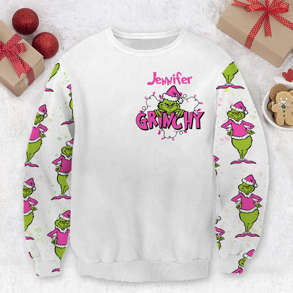 Personalized Grinchy Holiday Ugly Sweater Gift for Women Ugly Sweater GradoCreations