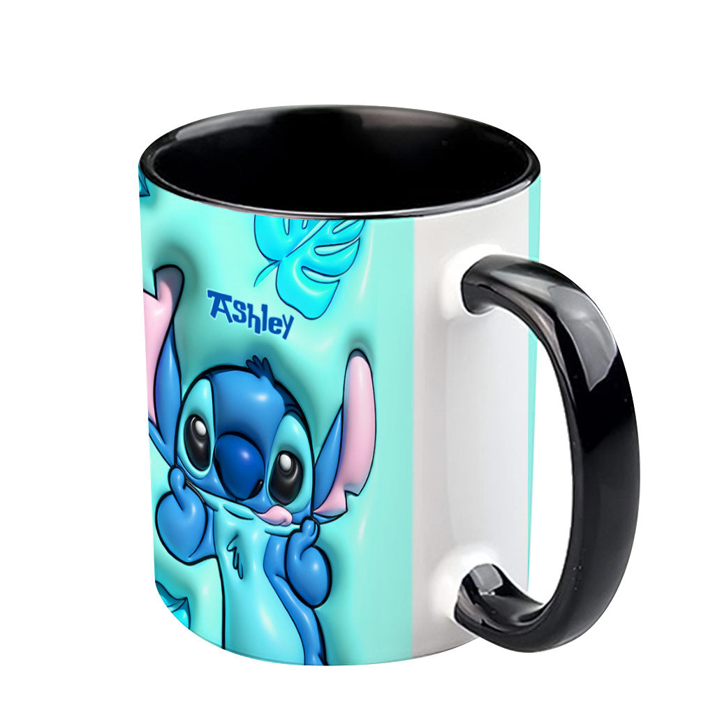 Personalized Ohana Accent Mug Custom Name Gift for Mom Accent Mug GradoCreations