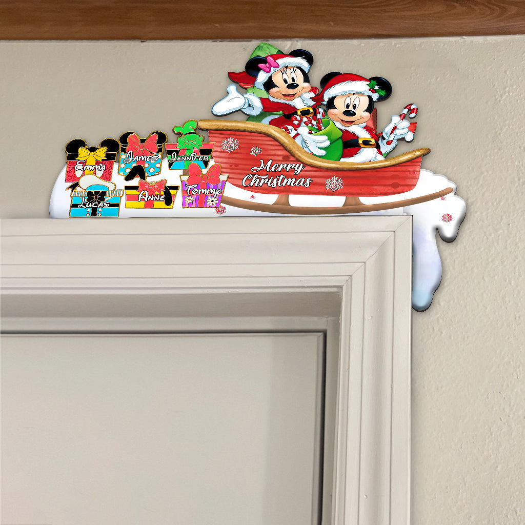 Personalized Merry Christmas Mouse Door Frame Decoration Door Frame Decoration GradoCreations