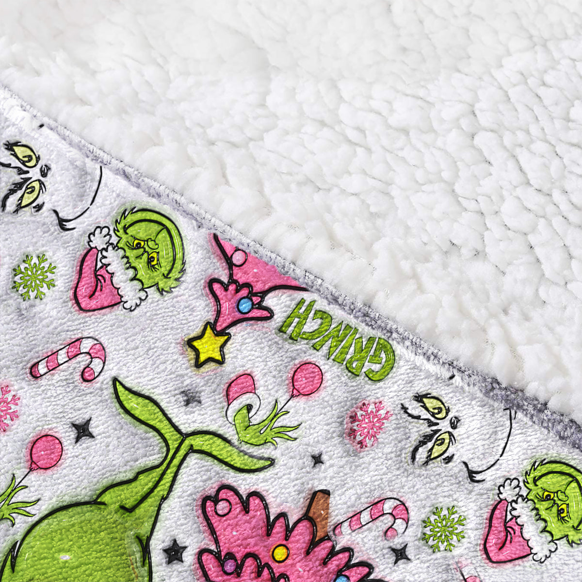 Personalized Grinch Blanket Hoodie Custom Name Gift for Christmas Blanket Hoodie GradoCreations