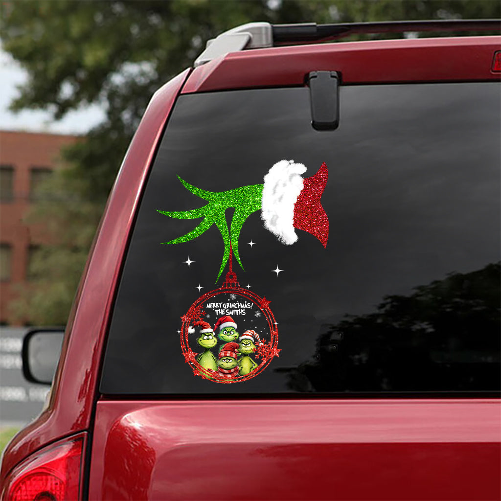 Personalized Merry Grinchmas Decal Die Cut for Christmas Decal Die Cut GradoCreations