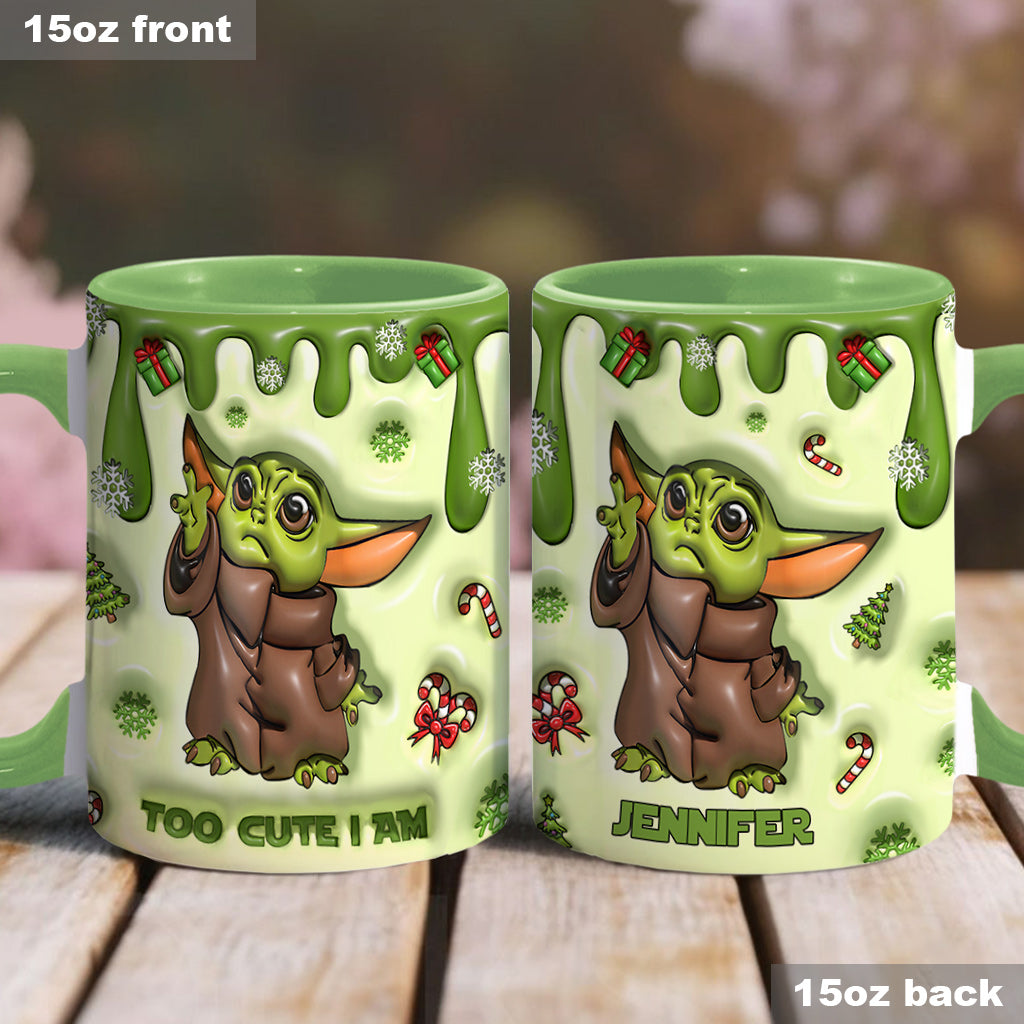 Personalized Cute Character Accent Mug Gift for Mom or Dad Accent Mug GradoCreations