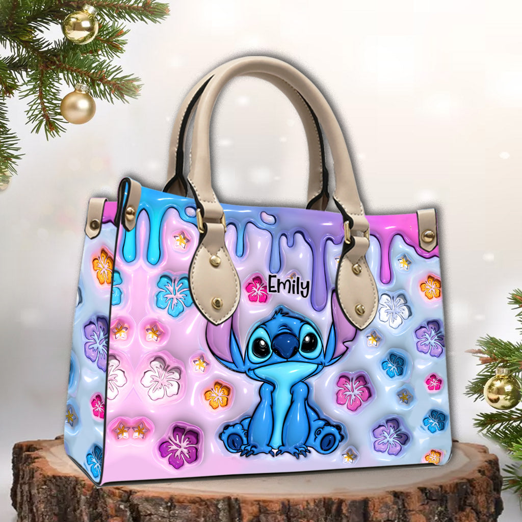 Personalized Ohana Leather Handbag Custom Name Gift for Her Leather Handbag GradoCreations
