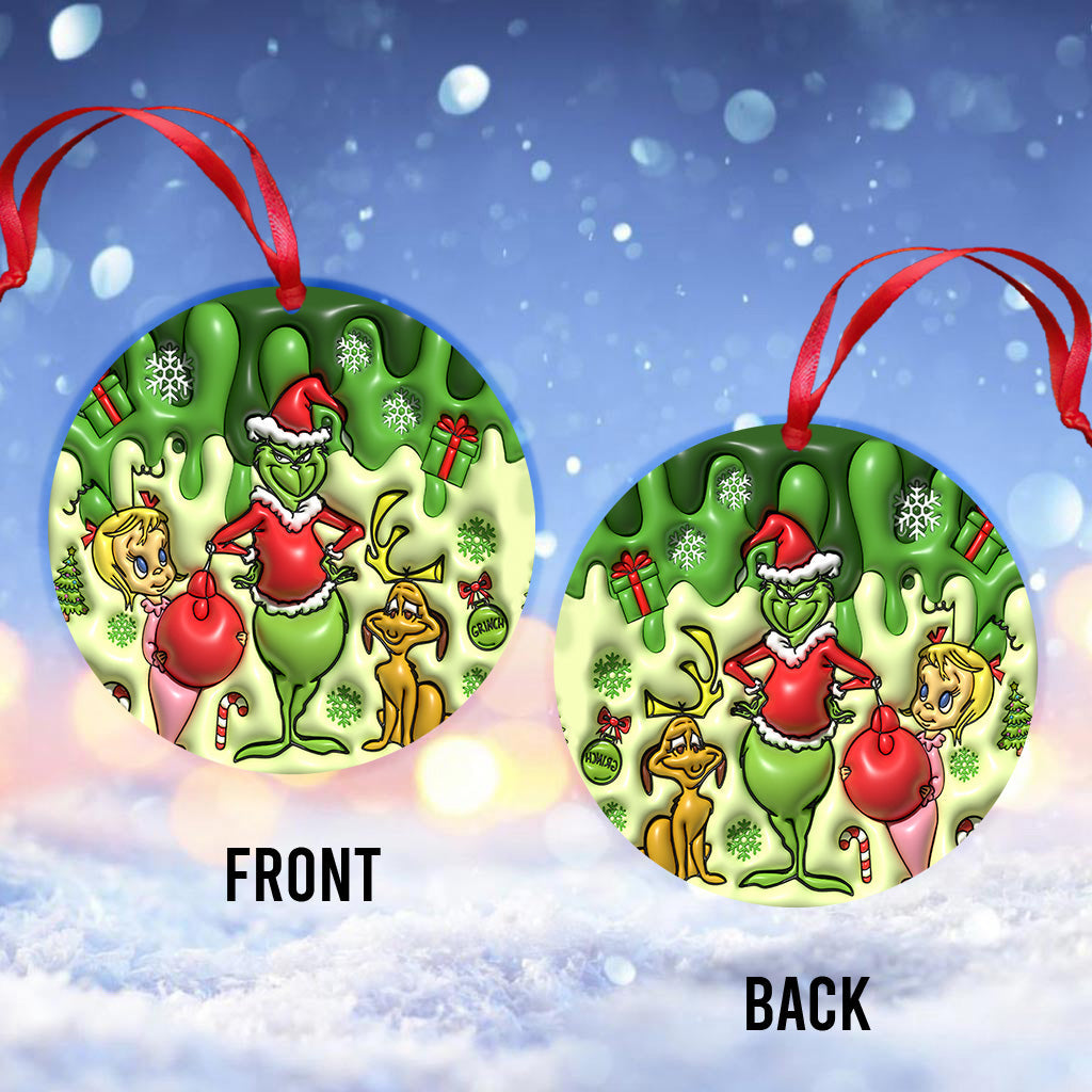Personalized Grinchmas Christmas Ornament Custom Gift Ornament GradoCreations