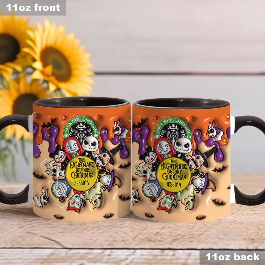 Personalized Nightmare Before Christmas Mug Custom Name Gift Accent Mug GradoCreations