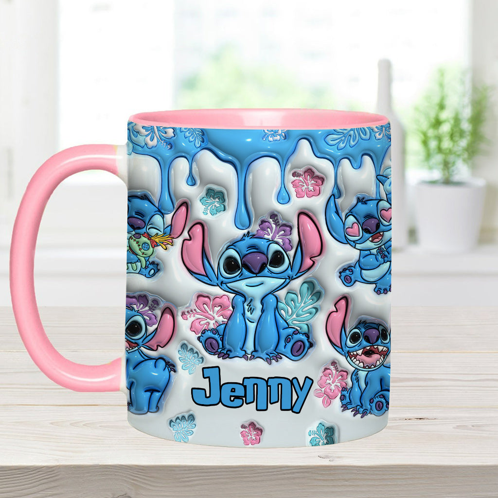 Personalized Ohana Accent Mug with Custom Name Gift for Family Accent Mug GradoCreations