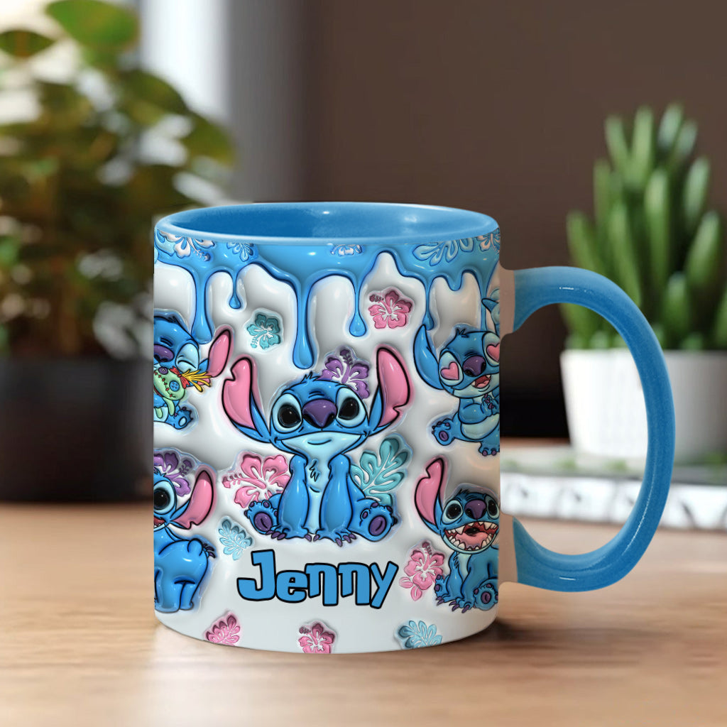 Personalized Ohana Accent Mug with Custom Name Gift for Family Accent Mug GradoCreations