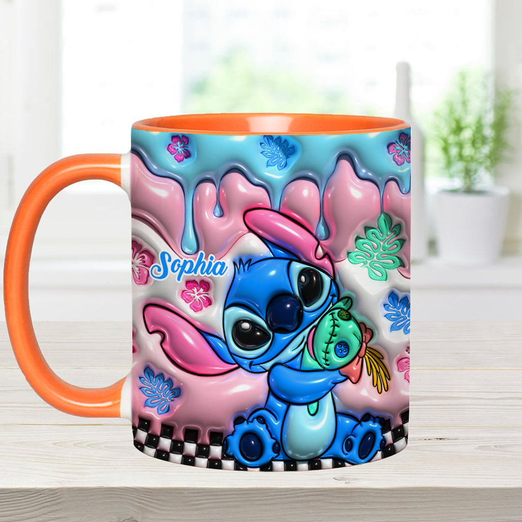 Personalized Ohana Accent Mug Custom Name Gift for Family Accent Mug GradoCreations