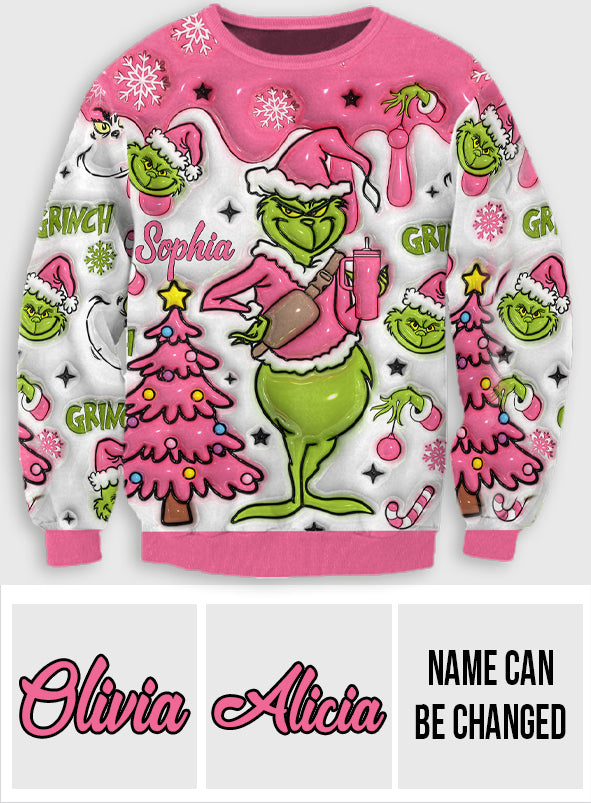 Personalized Merry Grinchmas Ugly Sweater for Christmas Gift Ugly Sweater GradoCreations