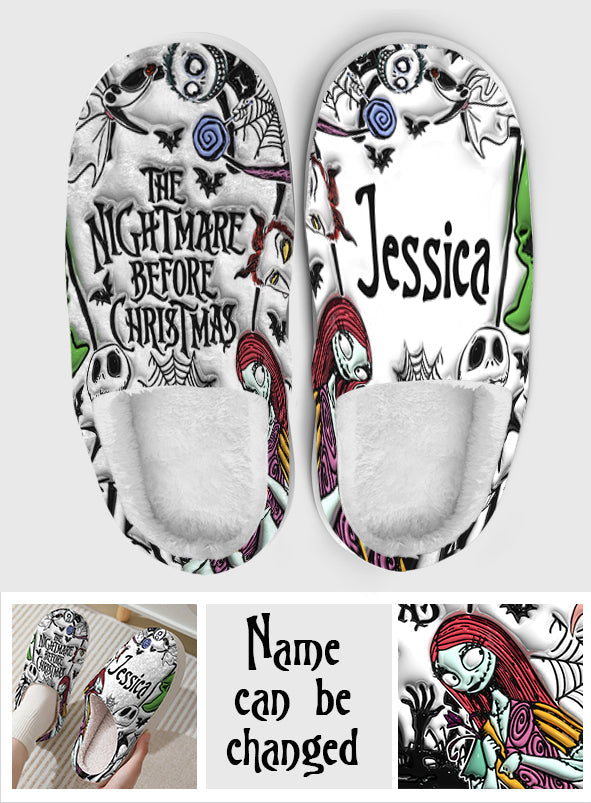 Personalized Nightmare Slippers Cozy Custom Design Gift Slippers GradoCreations