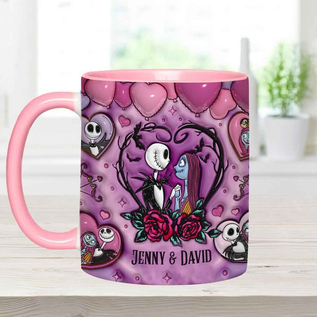Personalized Nightmare Accent Mug Custom Name Gift for Couples Accent Mug GradoCreations