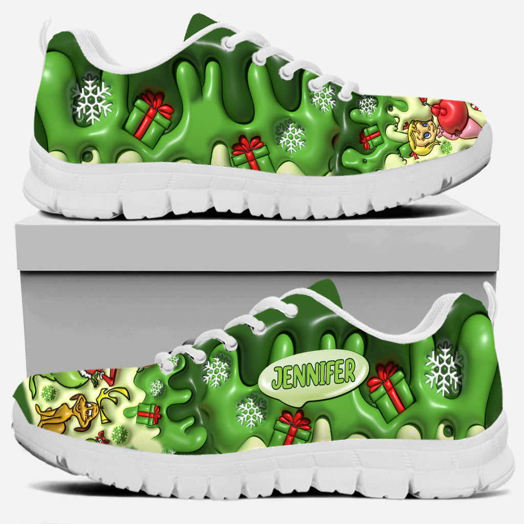 Personalized Christmas Sneakers Custom Name Gift Idea Sneakers GradoCreations
