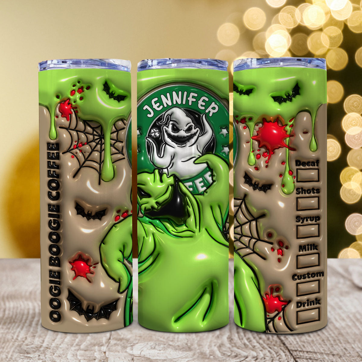 Personalized Halloween Tumbler Unique Gift for Her or Him Skinny Tumbler GradoCreations
