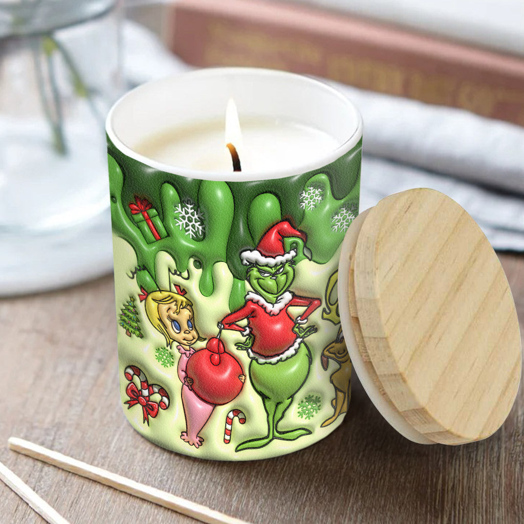 Personalized Christmas Candle with Wooden Lid for Home Decor Candle With Wooden Lid GradoCreations