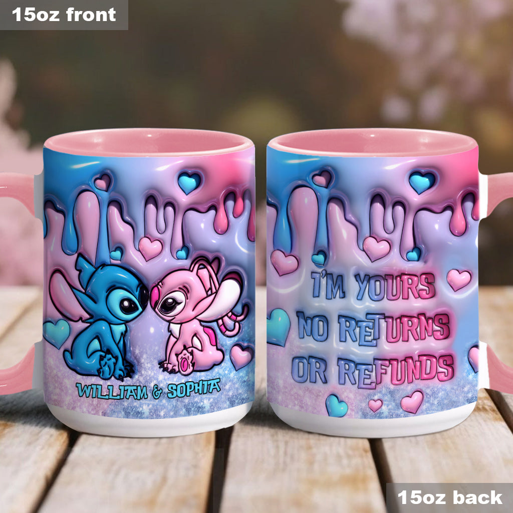 Personalized Ohana Accent Mug Custom Names Gift for Couple Accent Mug GradoCreations