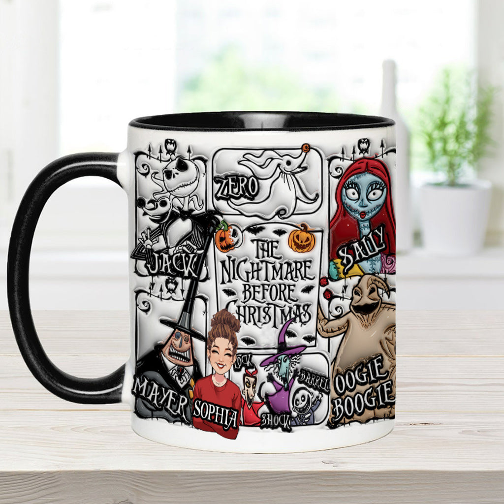 Personalized Nightmare Before Christmas Accent Mug Gift Idea Accent Mug GradoCreations
