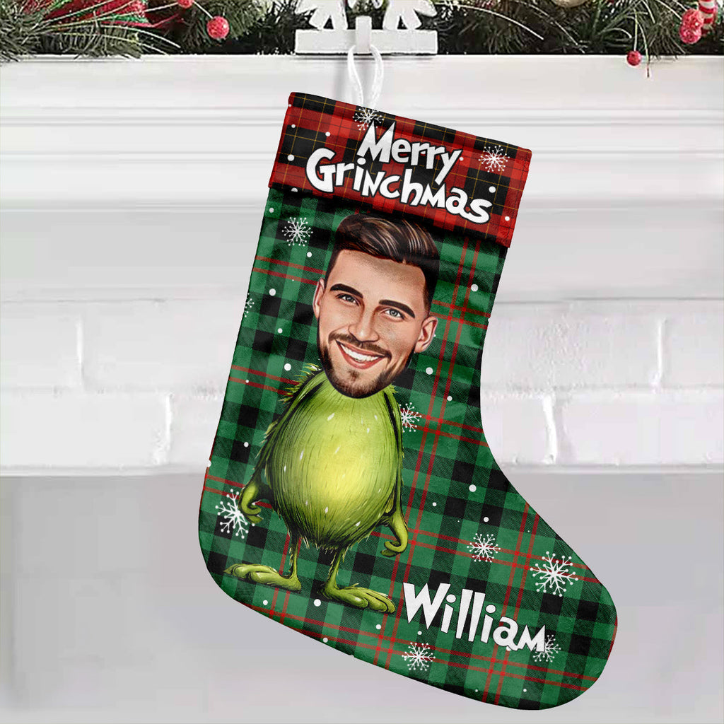 Personalized Merry Grinchmas Christmas Stockings with Custom Names Christmas Stockings GradoCreations