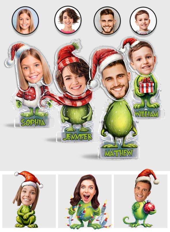 Personalized Shaking Head Christmas Decoration Custom Gift Custom Shaking Head GradoCreations