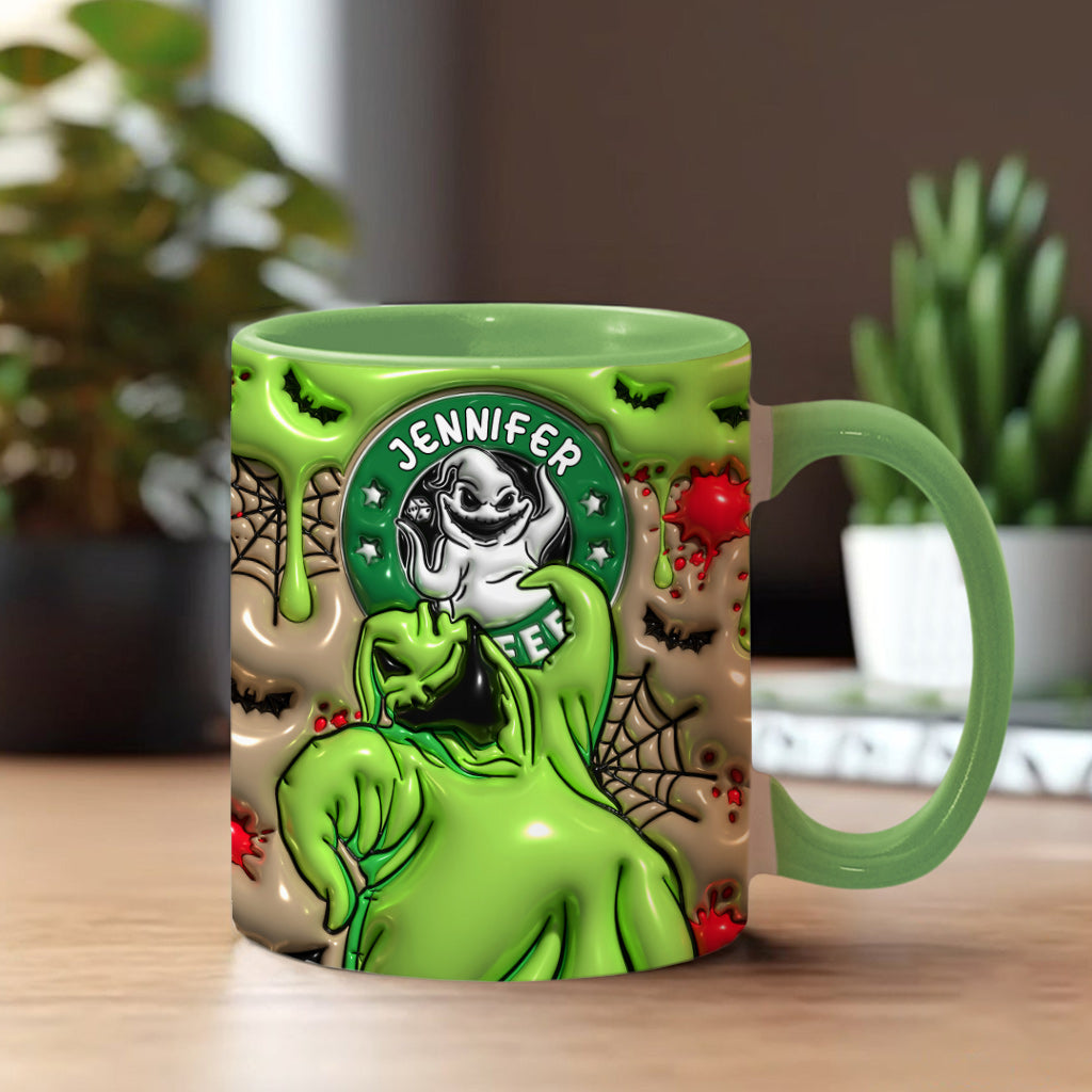 Personalized Halloween Accent Mug Custom Name Gift Idea Accent Mug GradoCreations