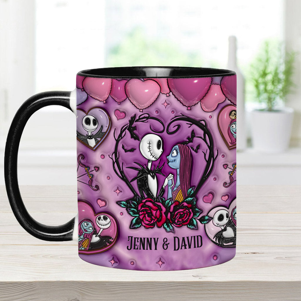 Personalized Nightmare Accent Mug Custom Name Gift for Couples Accent Mug GradoCreations