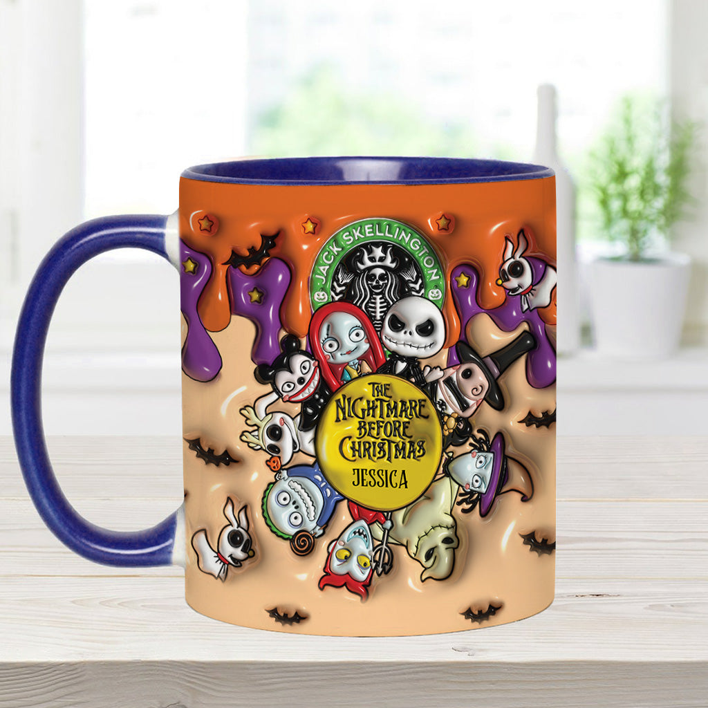 Personalized Nightmare Before Christmas Mug Custom Name Gift Accent Mug GradoCreations