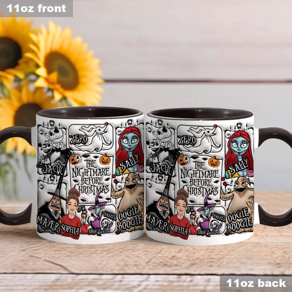 Personalized Nightmare Before Christmas Accent Mug Gift Idea Accent Mug GradoCreations