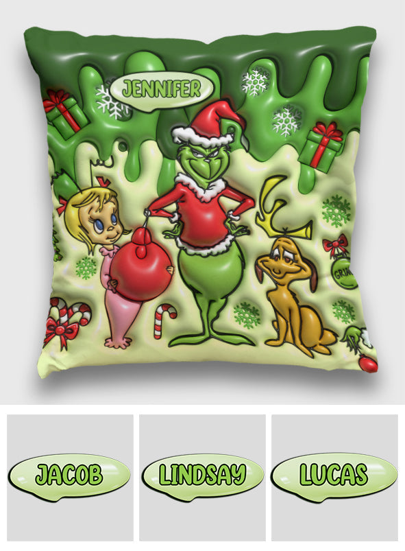 Personalized Merry Christmas Throw Pillow Custom Gift for Kids Throw Pillow GradoCreations